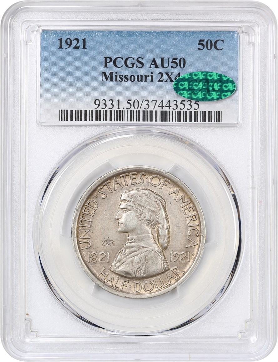 1921 50c Missouri, 2x4 XF40 thumbnail 4