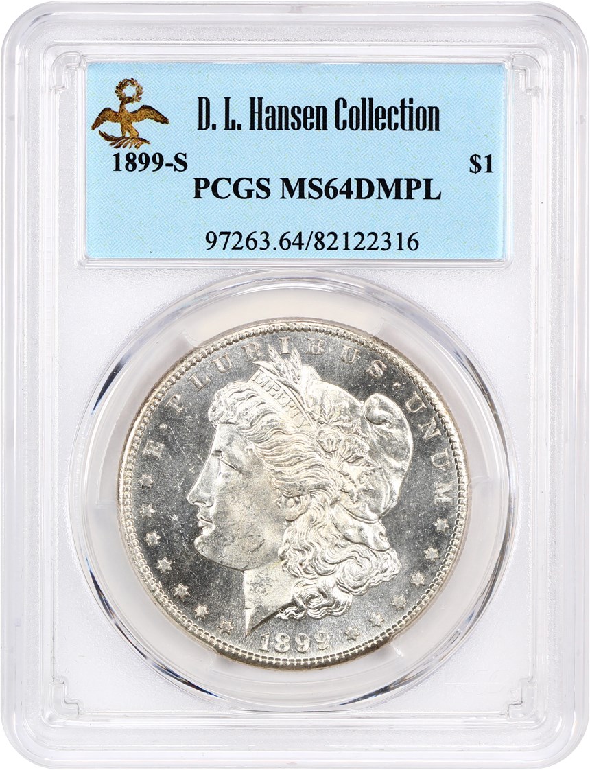 image for: 1899-S $1 PCGS MS64 DMPL ex: D.L. Hansen