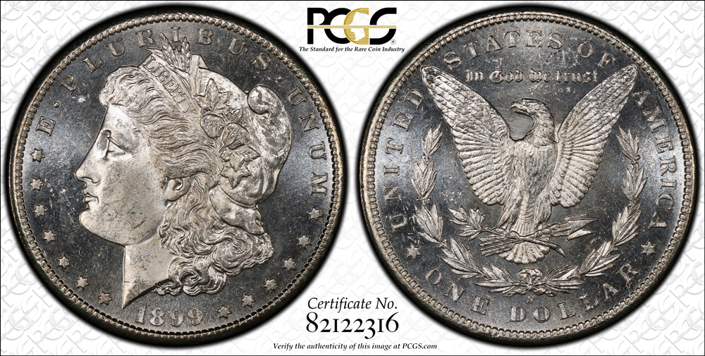 image for: 1899-S $1 PCGS MS64 DMPL ex: D.L. Hansen