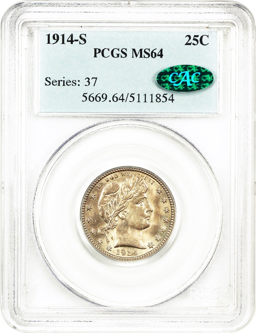 1914-S 25c MS64 thumbnail 3