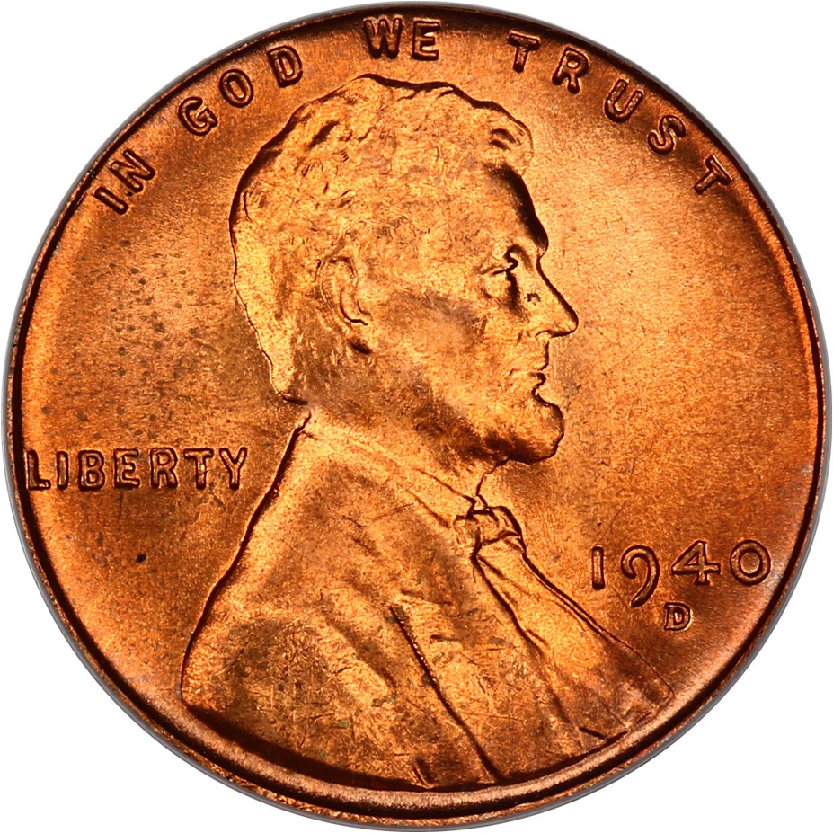 1940-D 1c PCGS MS66 RD