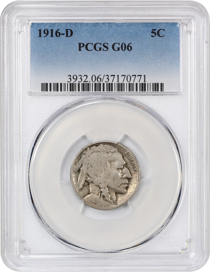 1916-D 5c VG10 CAC thumbnail 3