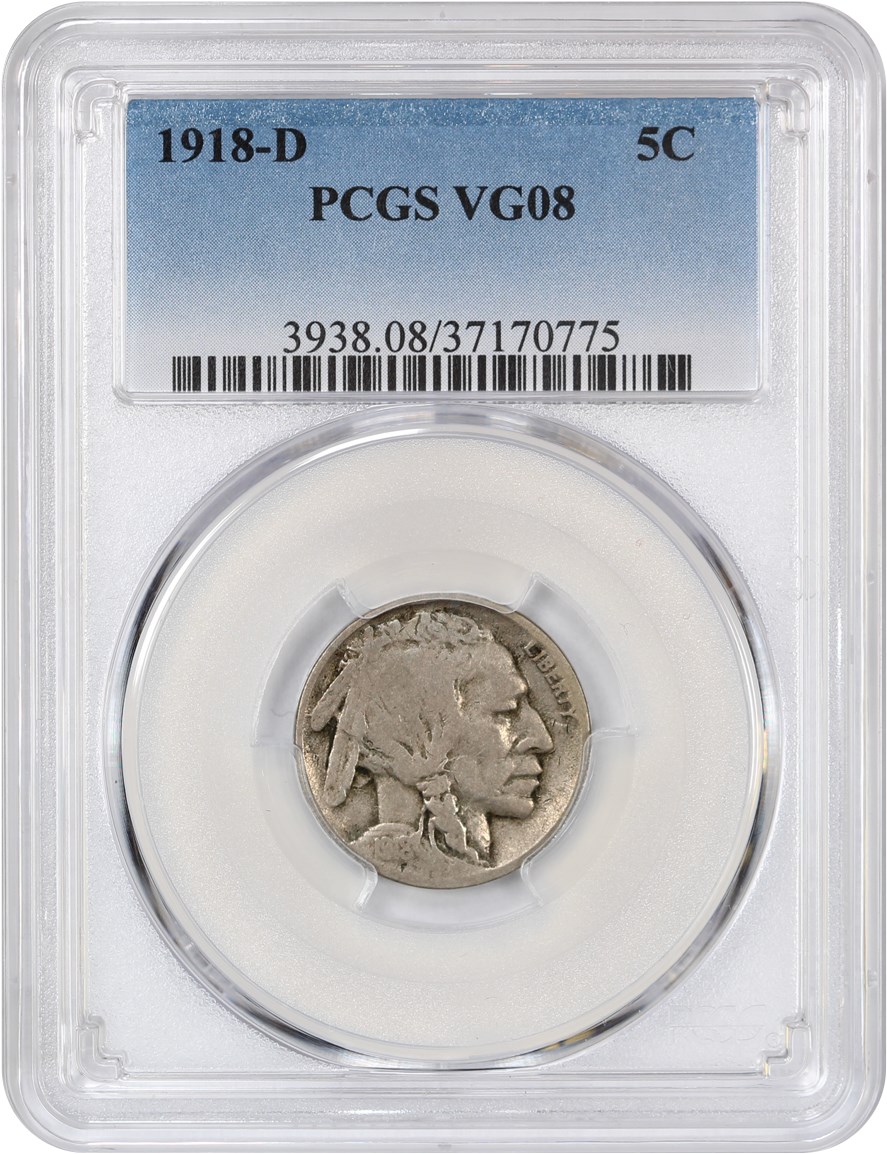 1918-D 5c AG3 CAC thumbnail 9