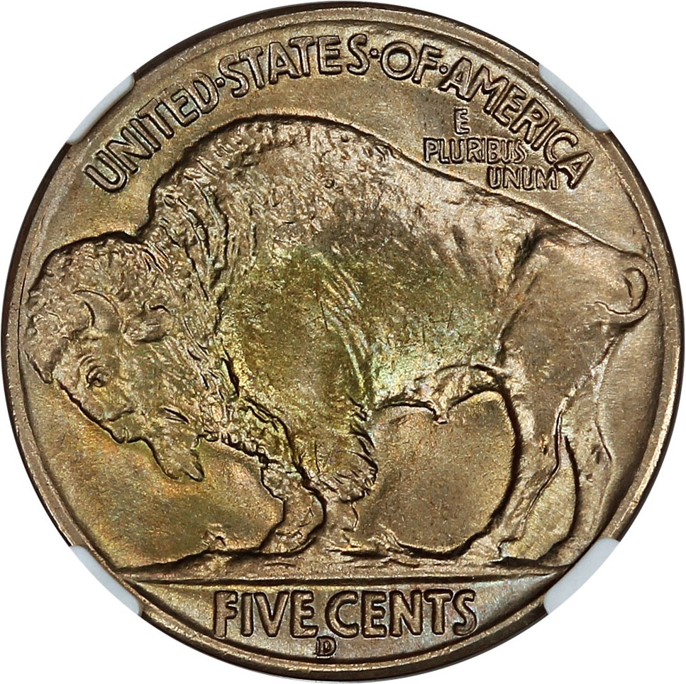 1938-D/D 5c Buffalo VG10 CAC thumbnail 2