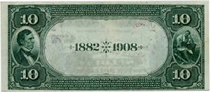 image for: FR. 539 1882 2nd Charter Period 2nd Issue Date Back $10 St. Louis Missouri PMG Very Fine 35