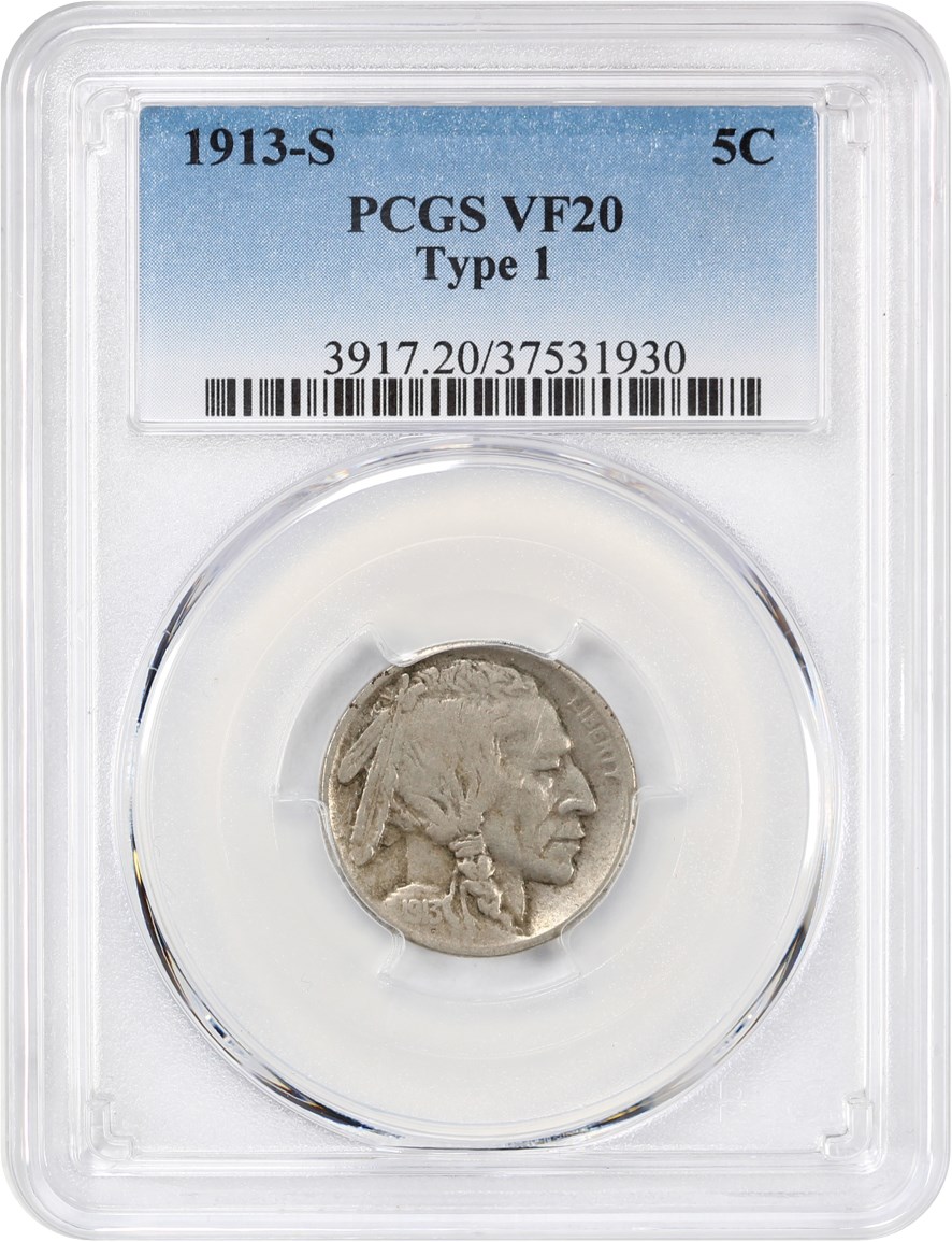 1913-S 5c Buffalo, Type 1 AG2 CAC thumbnail 10