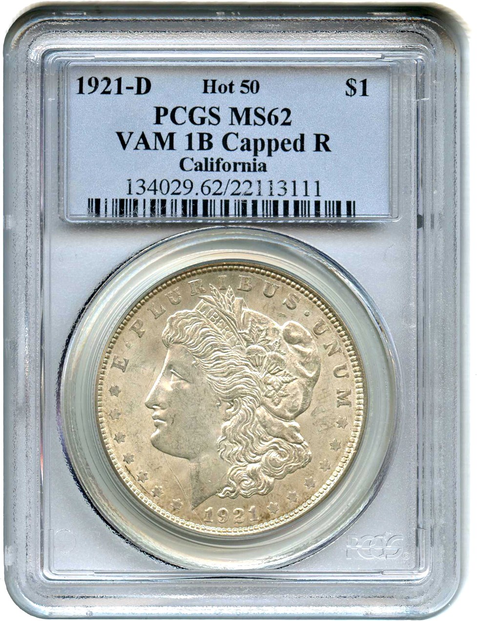 1921-D $1  Capped R, VAM-1B MS62 CAC thumbnail 9