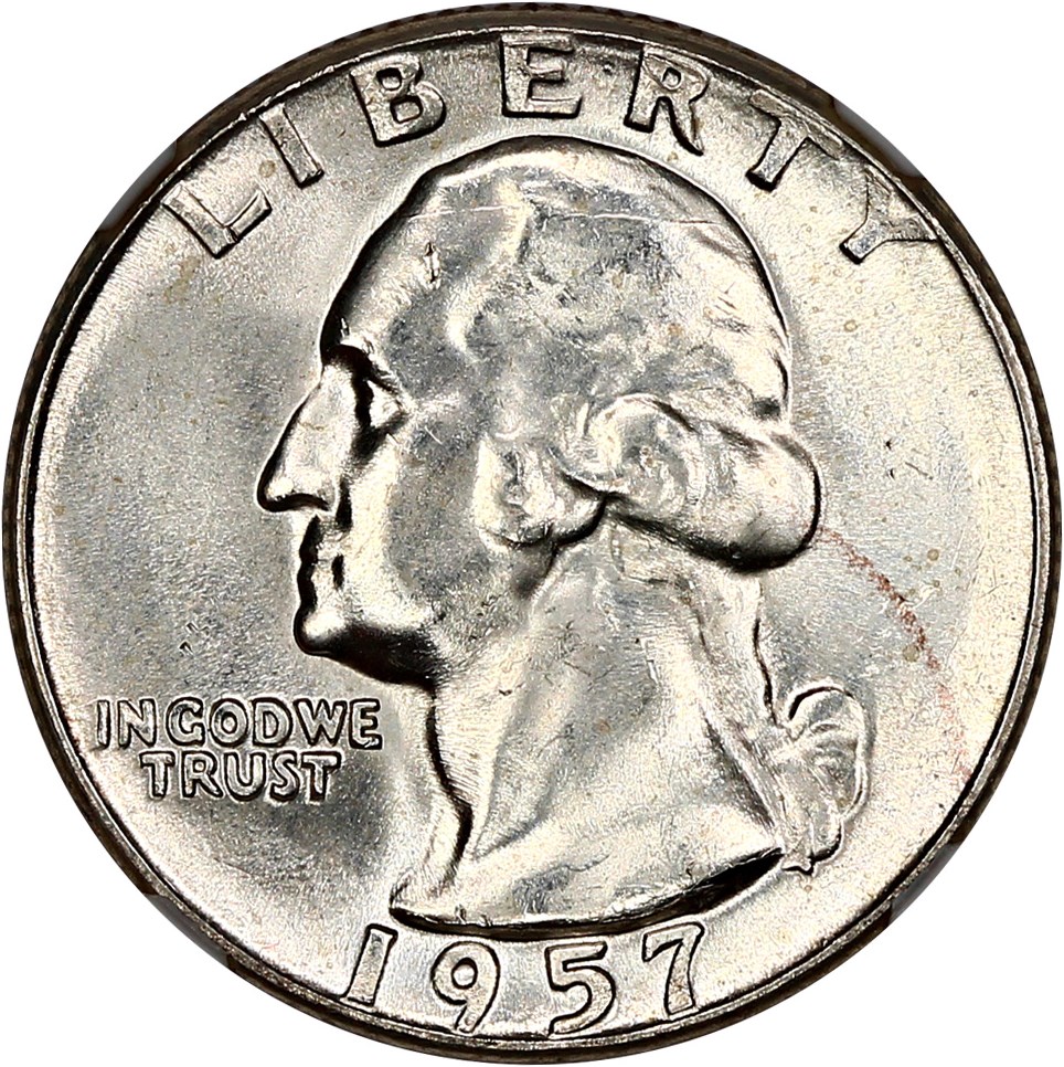 1957 25c NGC MS64 (Type B Reverse)