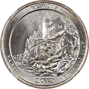 image for: 2012-S Acadia 25c NGC MS66 (Clad First Releases)