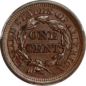 image for: 1851/81 1c PCGS MS62 BN