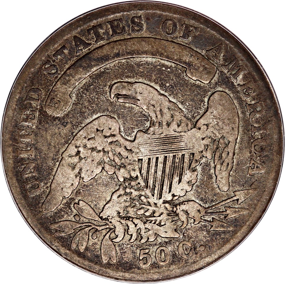 1834 50c Large Date, Large Letters AG3 CAC thumbnail 10