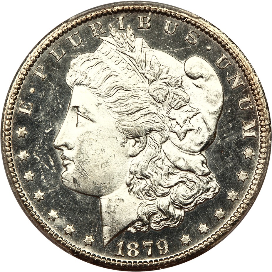 image for: 1879-CC $1 PCGS MS63 DMPL (Capped Die) 