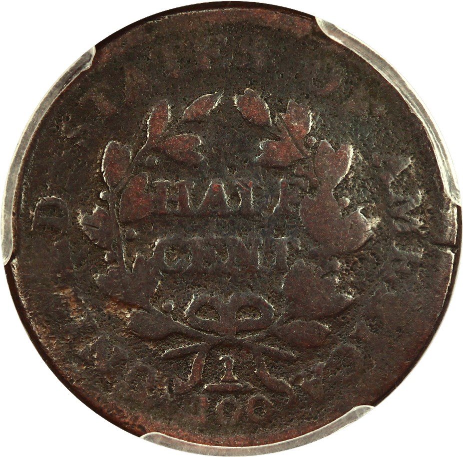 1804 1/2c Crosslet 4, Stems MS BN AG3 BN CAC thumbnail 2