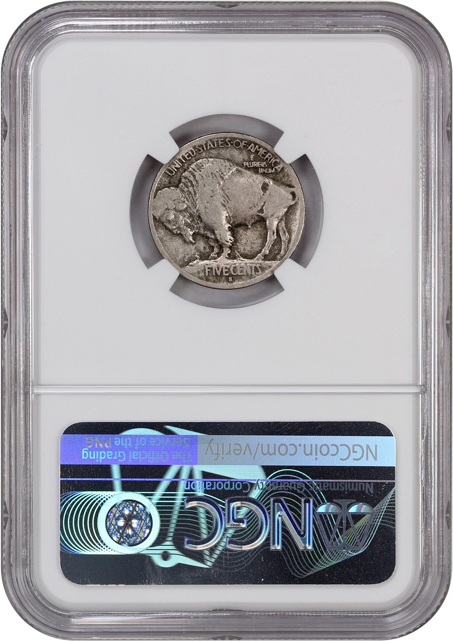 1913-S 5c Buffalo, Type 1 AG2 CAC thumbnail 5
