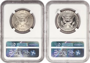 image for: Mint Errors: 2009-P & 2009-D 50c NGC MS64 (Obverse Struck Thru)