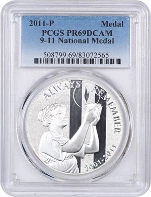 image for: 2011-P 9-11 National Medal $1 PCGS Proof 69 DCAM