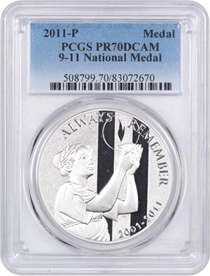 image for: 2011-P 9-11 National Medal $1 PCGS Proof 70 DCAM