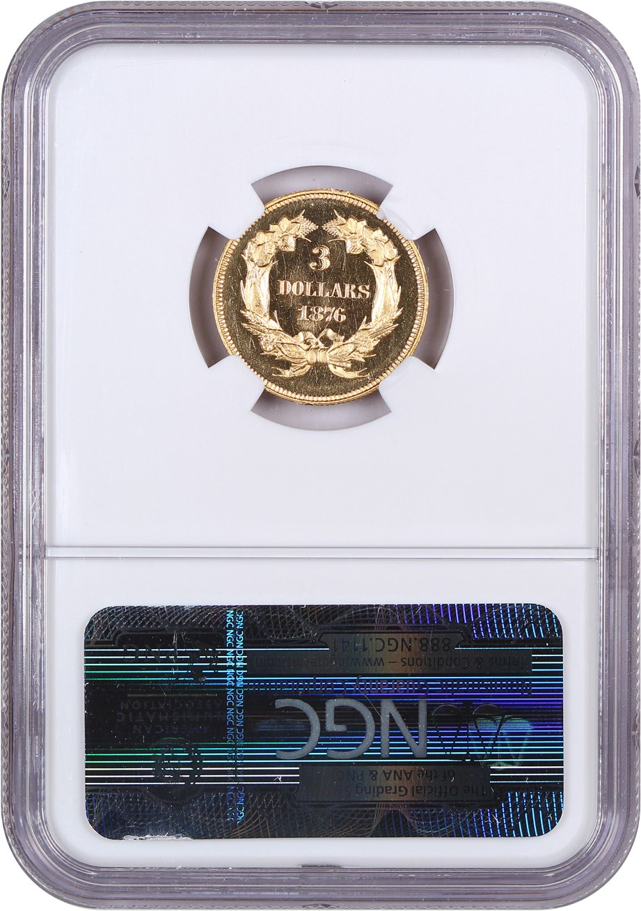 image for: 1876 $3 NGC Proof 66+ UCAM ex: Simpson