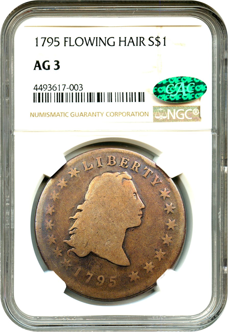 1795 $1  Flowing Hair, 3 Leaves P1 thumbnail 9
