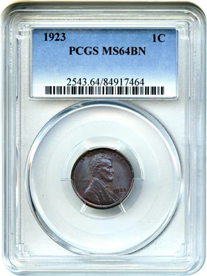 image for: 1923 1c PCGS MS64 BN