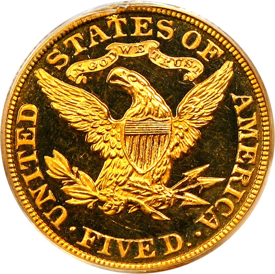 image for: 1884 $5 PCGS/CAC Proof 64 DCAM