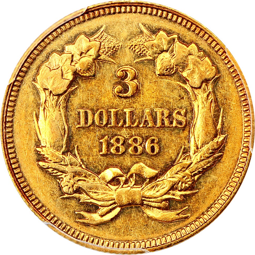 image for: 1886 $3 PCGS Proof 53