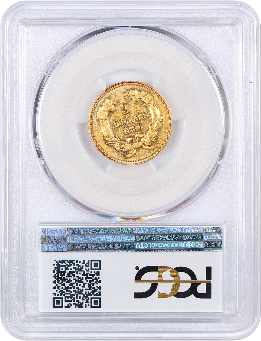 image for: 1886 $3 PCGS Proof 53