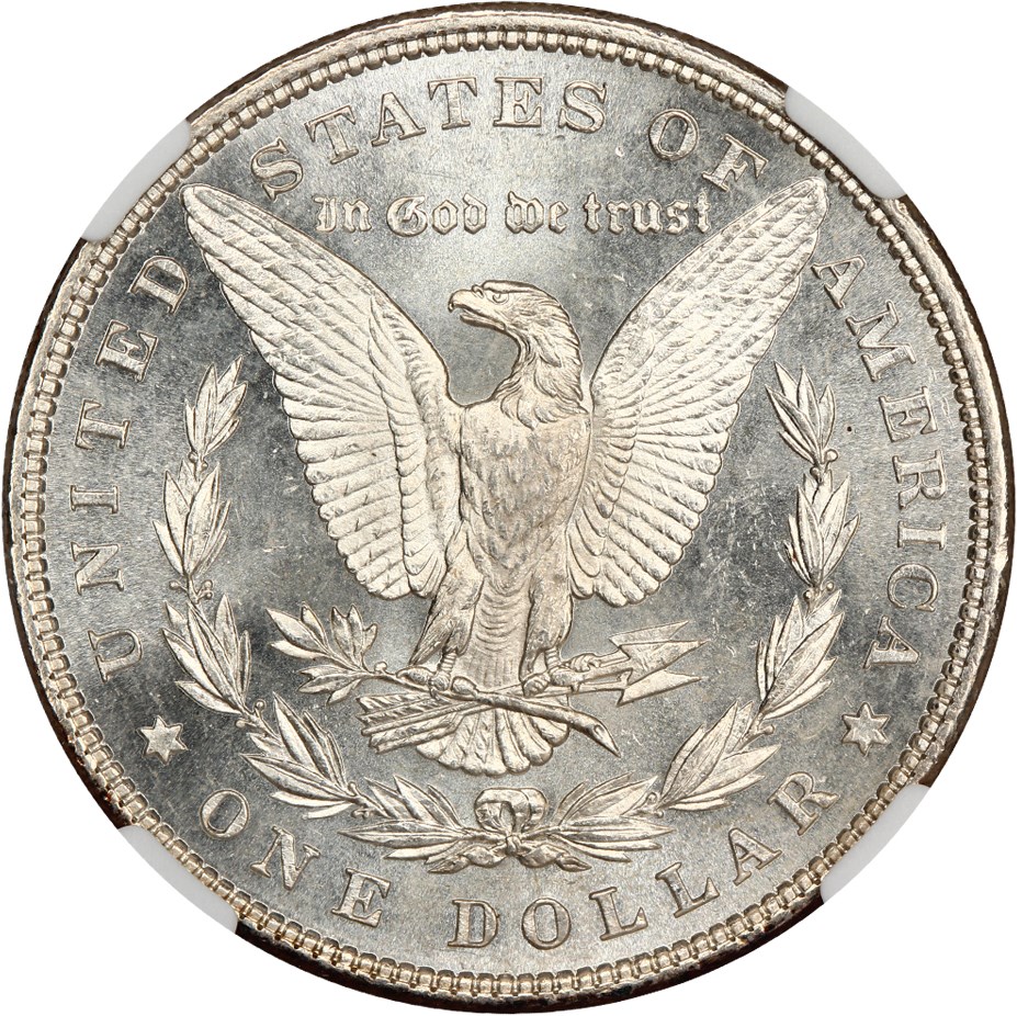 image for: Hot 50 VAM: 1884 $1 NGC MS63 (VAM-5  Doubled Ear)