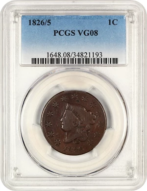 image for: 1826/5 1c PCGS VG-08