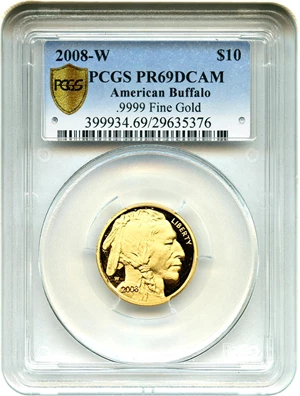 image for: 2008-W American Buffalo $10 PCGS Secure Proof 69 DCAM