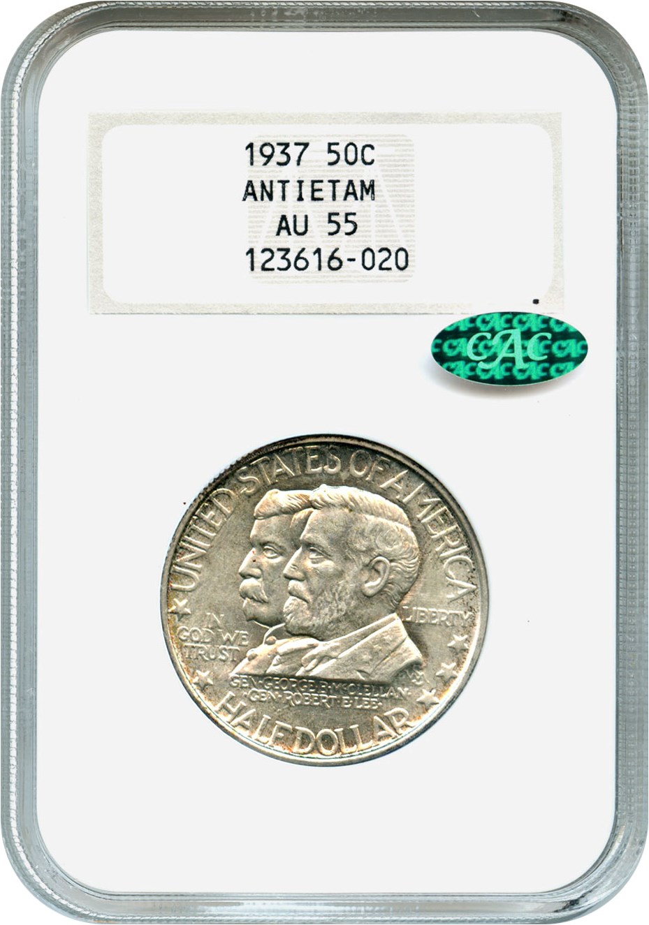 1937 50c Antietam AU55 thumbnail 3