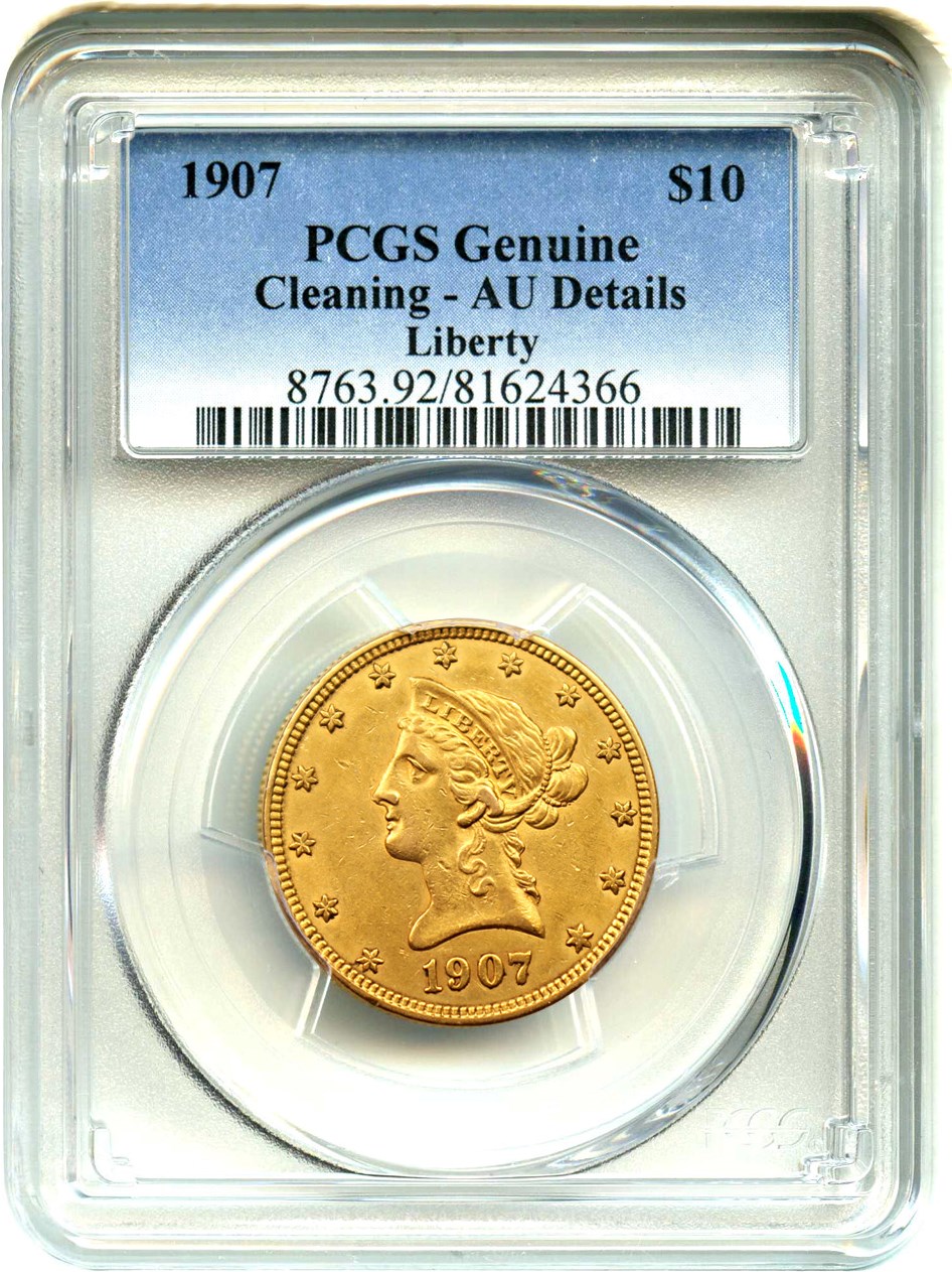 1907 $10  Liberty VF20 thumbnail 3