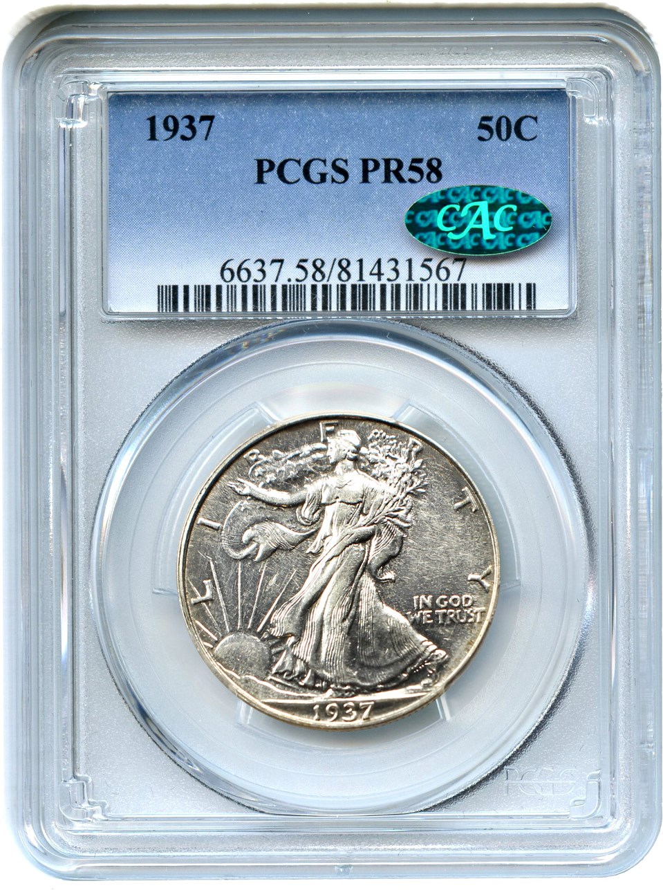1937 50c AU58 thumbnail 3