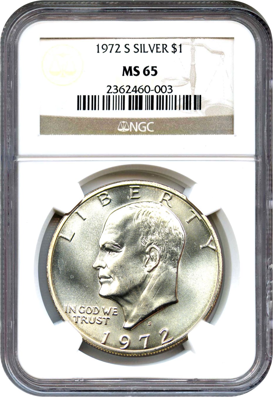 1972-S $1  Silver MS63 thumbnail 9