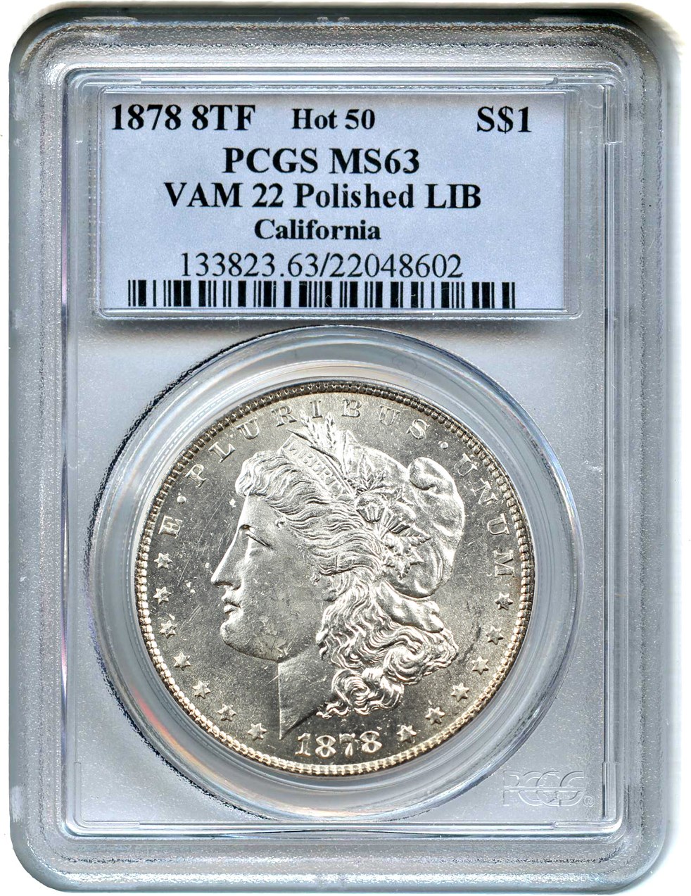 1878 8TF $1  Polished LIB, VAM-22A MS63 thumbnail 15
