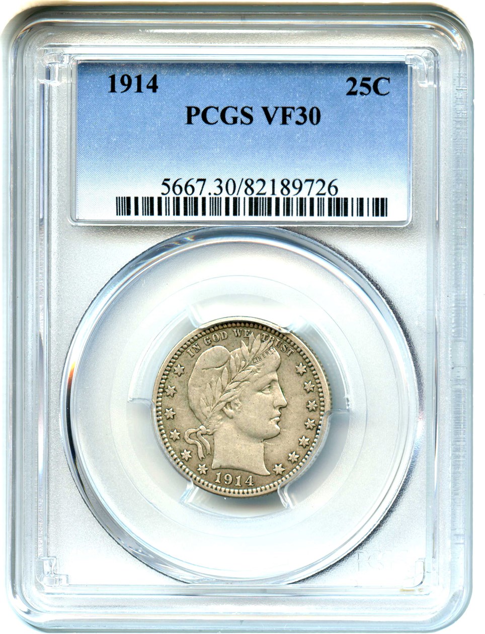 1914 25c VF20 CAC thumbnail 3