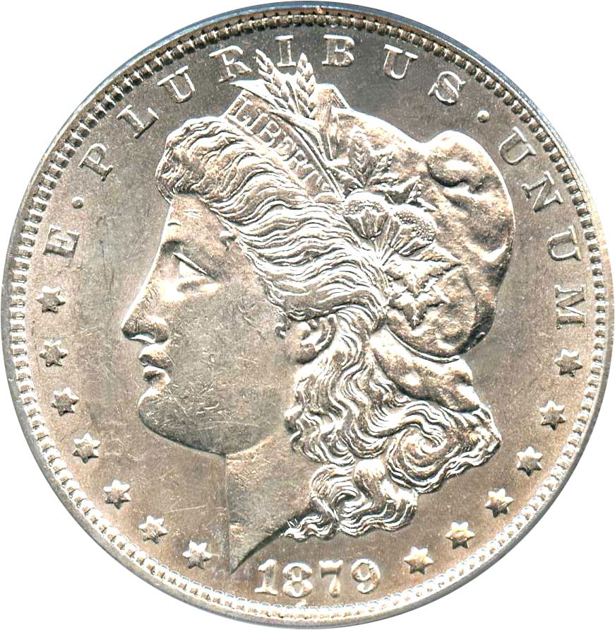 image for: Top 100 VAM: 1879-S $1 PCGS AU50 (VAM-25  Reverse of 1878)