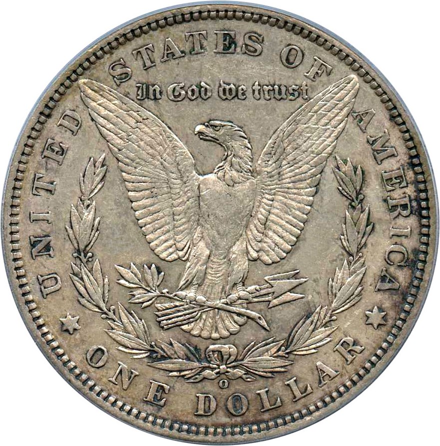 1880-O $1  8/7, Spike, VAM-6A AU50 CAC thumbnail 2