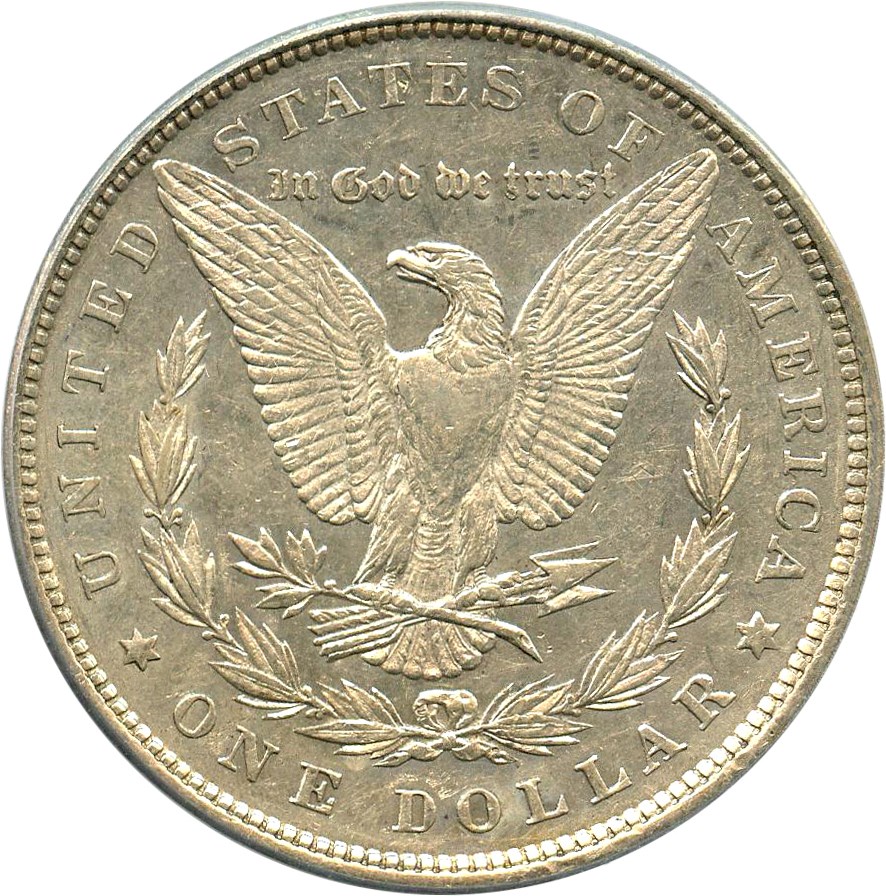 image for: Hot 50 VAM: 1880 $1 PCGS AU50 (VAM-29  Checkmark)