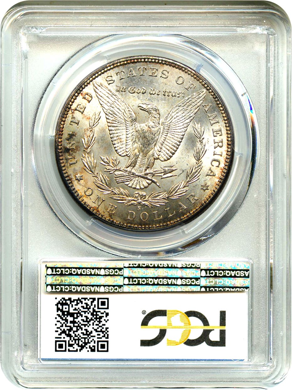 image for: 1896-S $1 PCGS MS63+ (VAM-5  S/S)