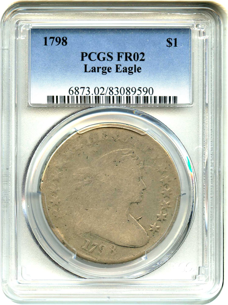 1798 $1  Large Eagle, Pointed 9 AG2 thumbnail 3