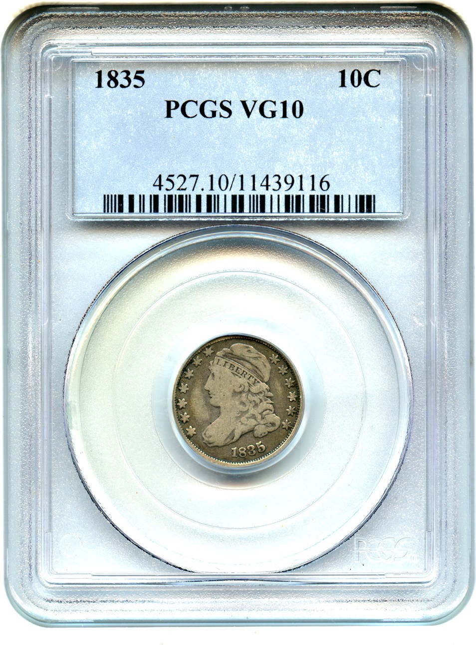 1835 10c AG3 CAC thumbnail 19