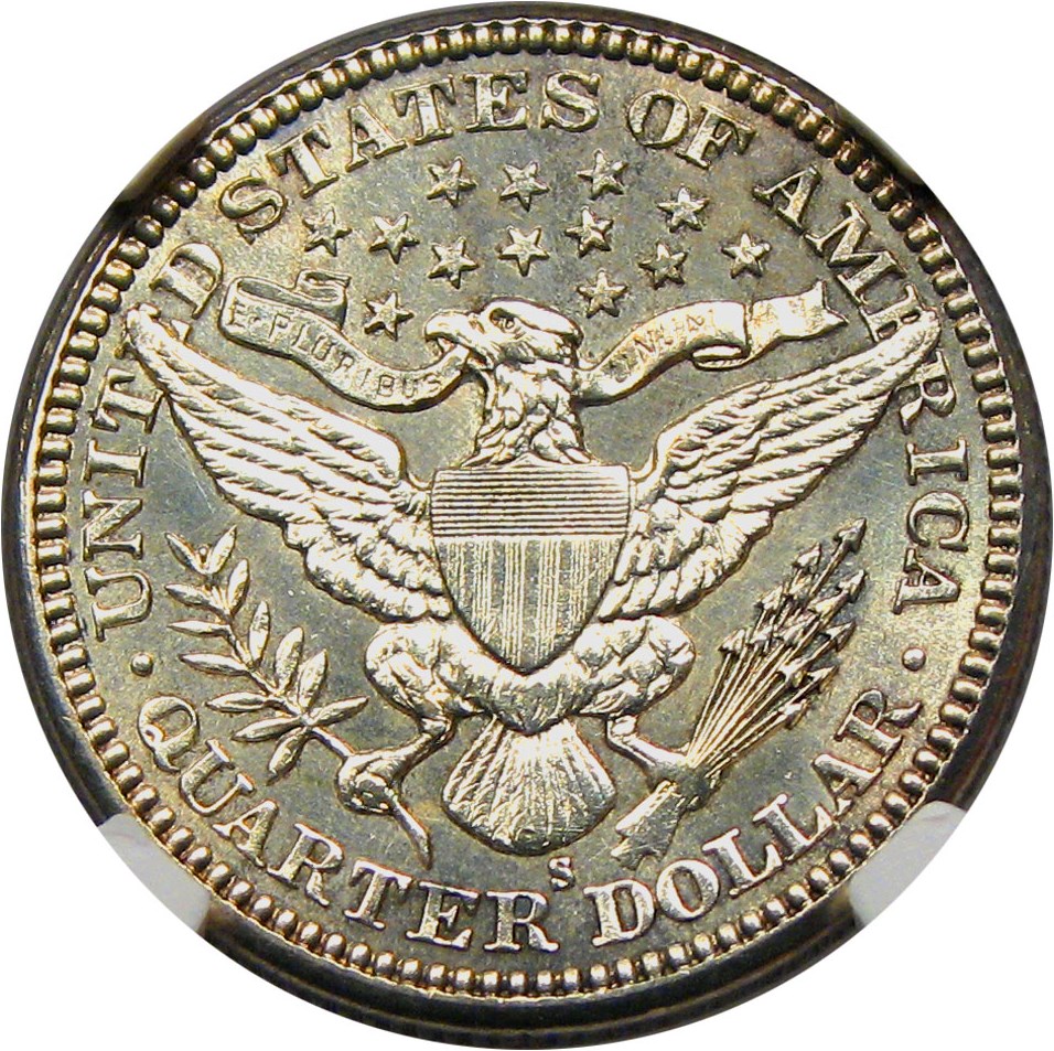 1913-S 25c AU53 CAC thumbnail 9