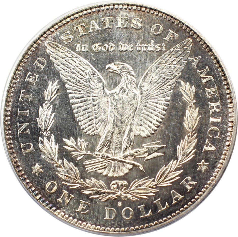 image for: Top 100 VAM: 1879-S $1 PCGS/CAC MS63 PL (Reverse of 1878  VAM-51)