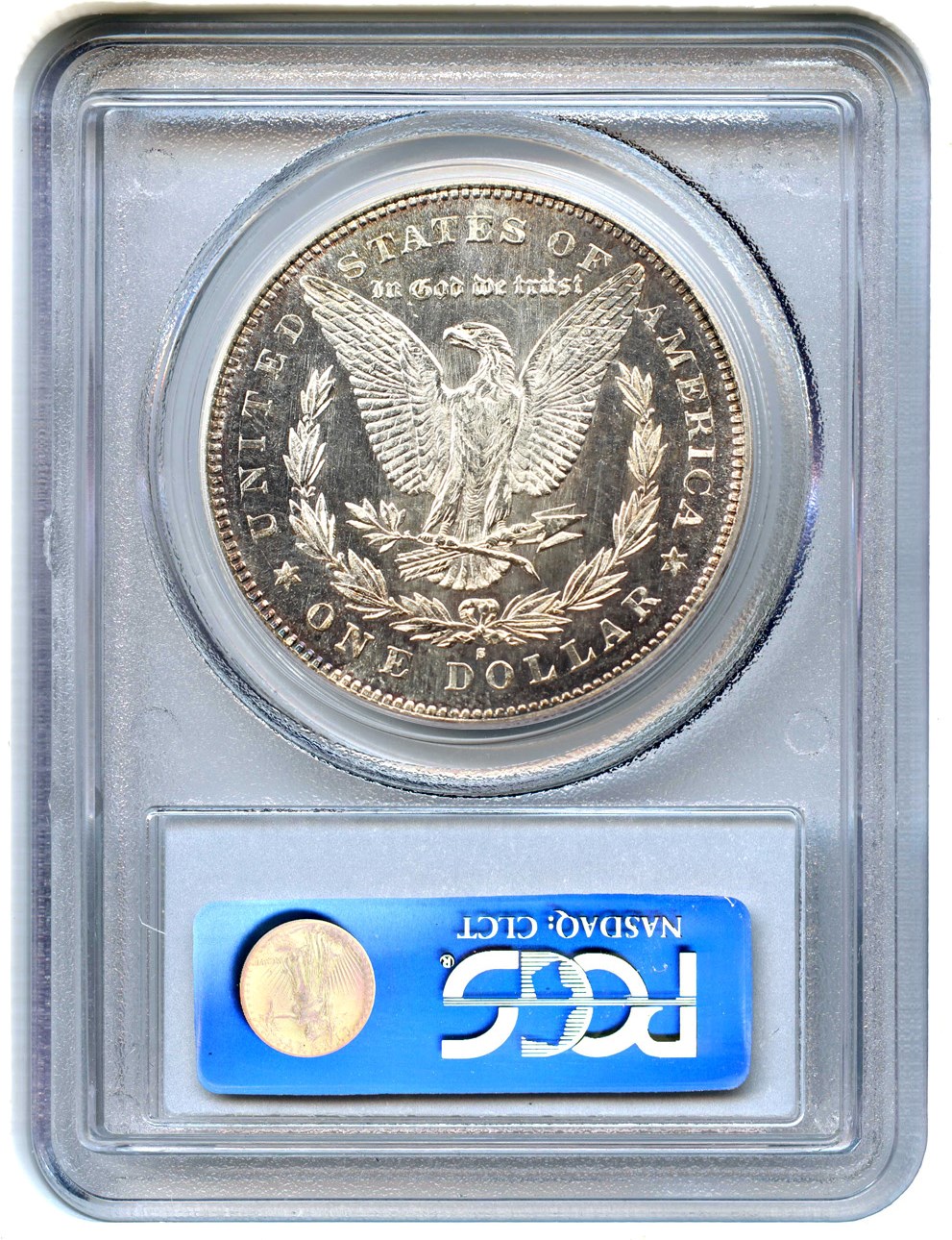 image for: Top 100 VAM: 1879-S $1 PCGS/CAC MS63 PL (Reverse of 1878  VAM-51)