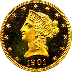 image for: 1901 $10 PCGS/CAC Proof 64 DCAM