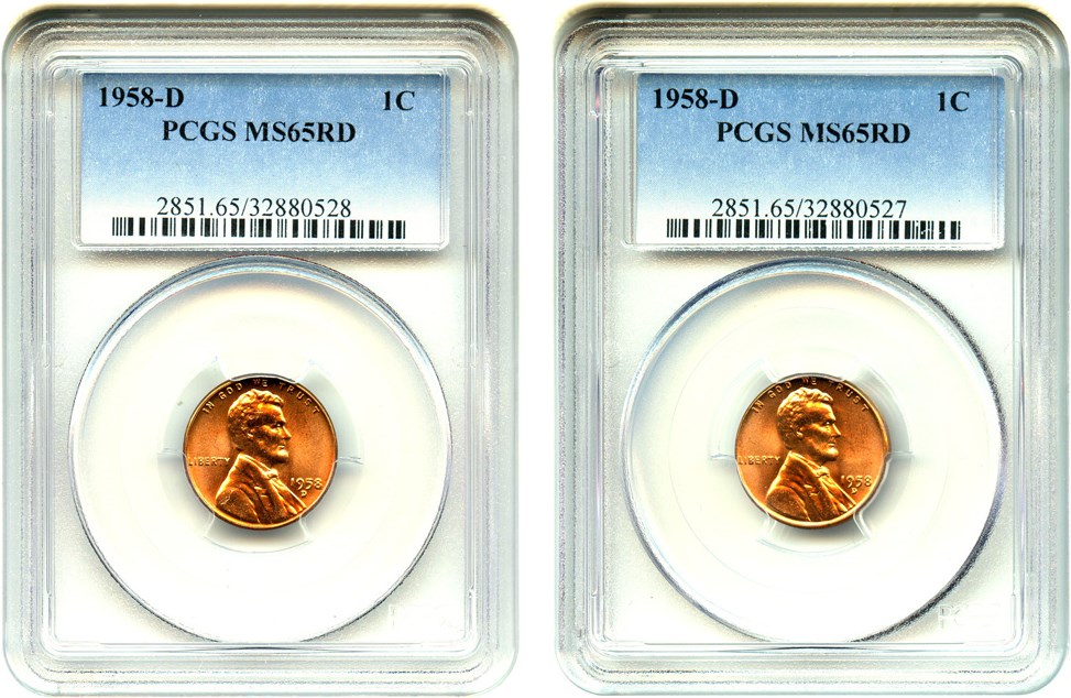 1958-D 1c MS RD MS65 RD CAC thumbnail 7