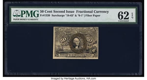 image for: Fr. 1320 50¢ Second Issue PMG Uncirculated 62 EPQ....