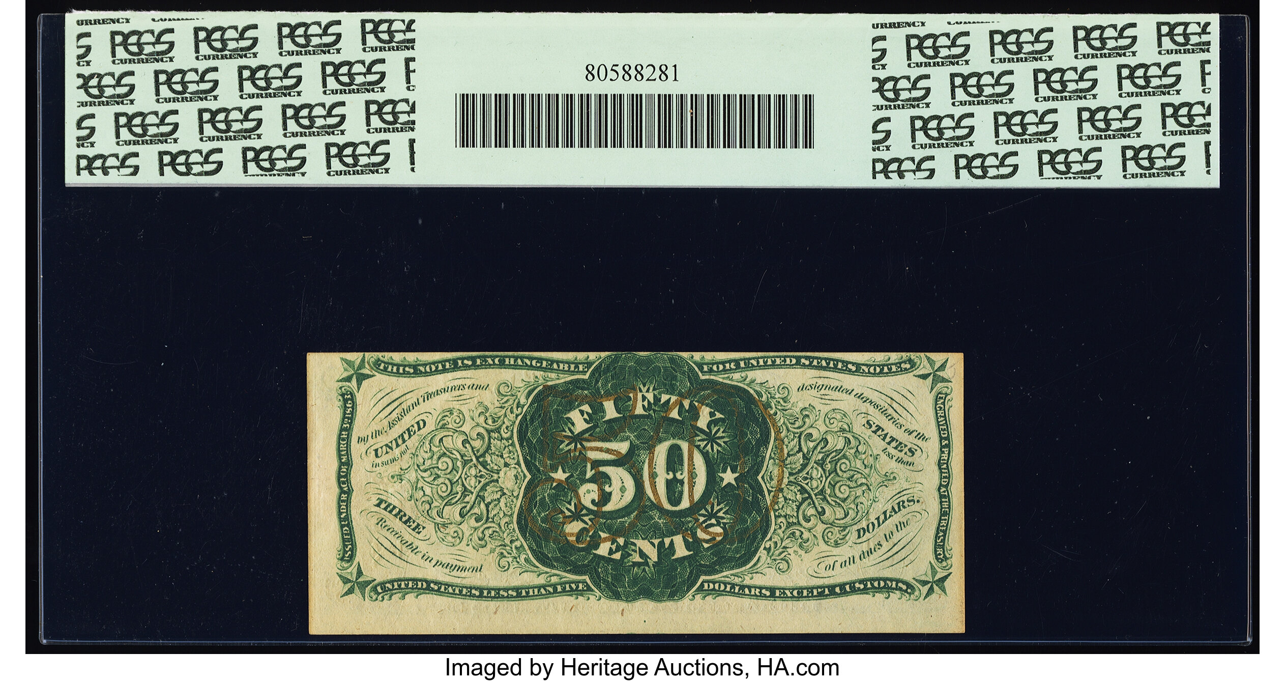 image for: Fr. 1341 50¢ Third Issue Spinner Type II PCGS New 62PPQ....