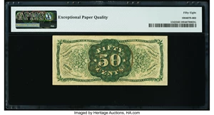 image for: Fr. 1342 50¢ Third Issue Spinner Type II PMG Choice About Unc 58 EPQ....